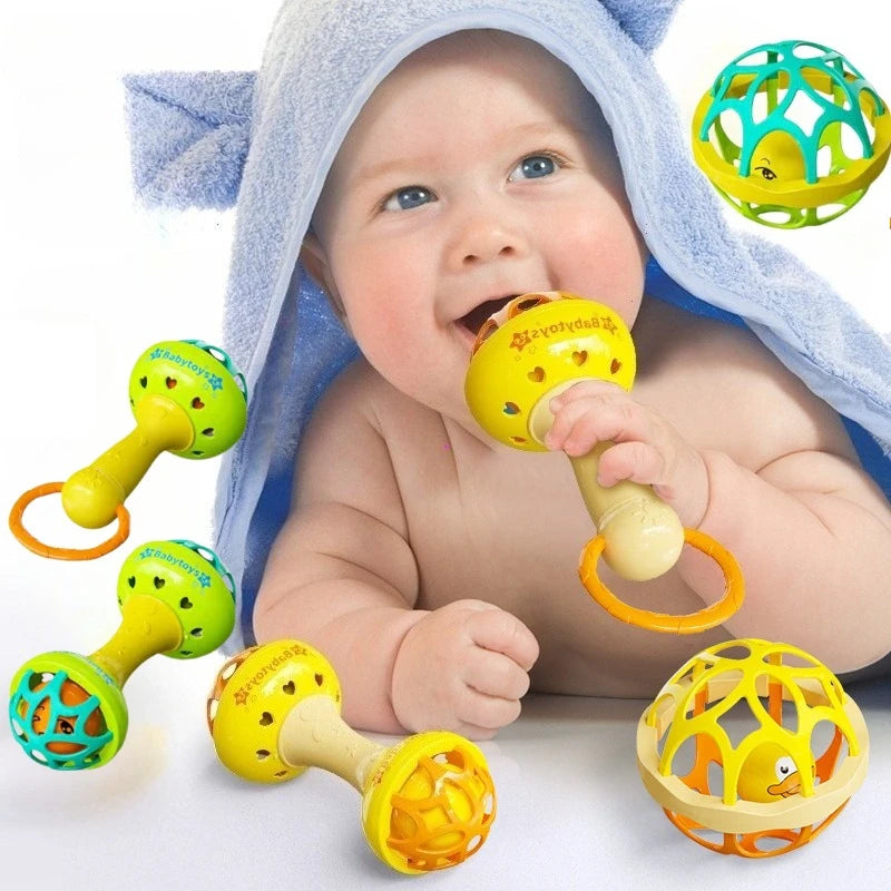 Baby Rattle Toys 0-12M, Colorful Sensory Shaker, Newborn Christmas Gift