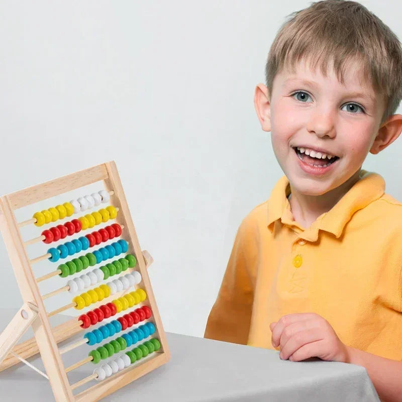 Classic Wooden 100-Bead Abacus - Preschool Montessori Math Learning Toy