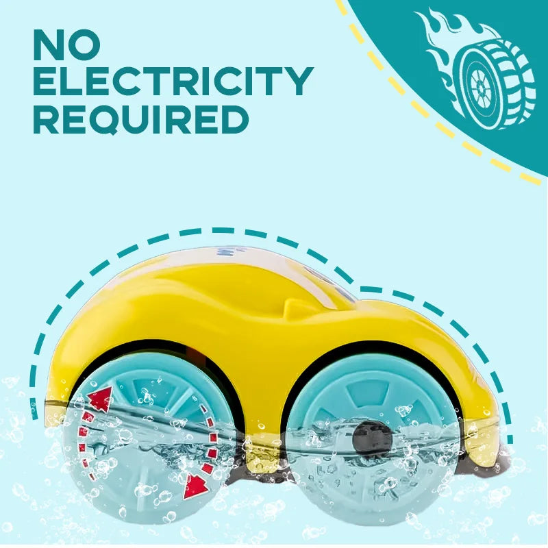 Baby Bath Floating Clockwork Toy Car Amphibious Water Playing Cute Swimming Toy for Children