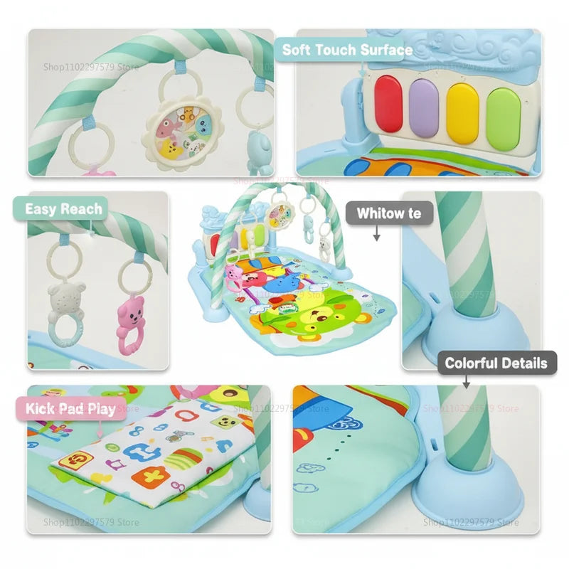 3-in-1 Baby Play Gym & Musical Sensory Mat