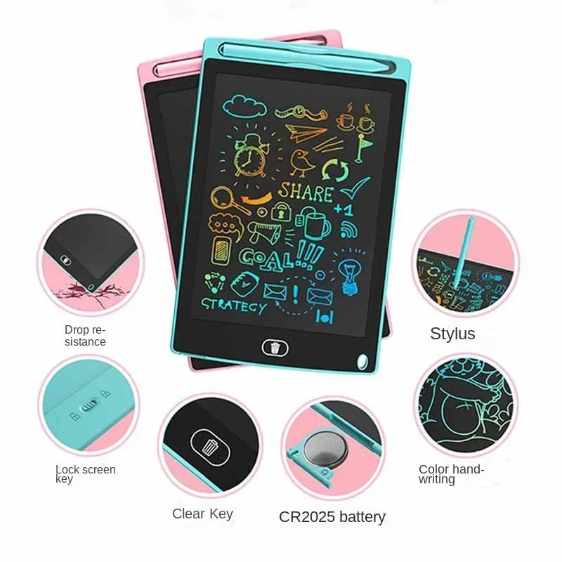 Portable Electronic LCD Writing Tablet & Drawing Board for Kids - 4.4 / 8.5 Inch Colorful Graffiti Sketchpad, Mess-Free Digital Handwriting Blackboard & Educational Toy Gift for Boys and Girls