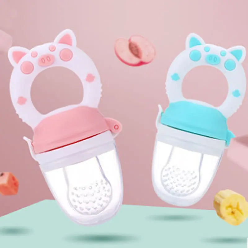 "Baby Silicone Fruit Feeder & Juice Extractor Pacifier - Teething Spoon"