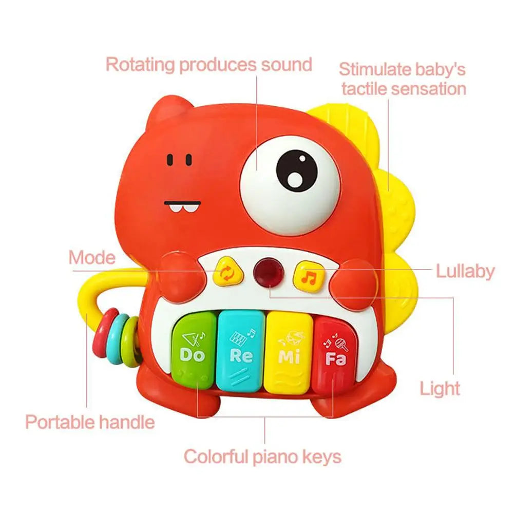 Cute Animal Piano Keyboard Toy Multi-Mode Sound Interactive Educational Music Gift for Toddlers