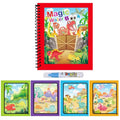Reusable Magic Water Drawing & Graffiti Activity Book for Kids - Mess-Free Water Painting Coloring Book with Refillable Pen, Early Educational Travel Toy & Birthday Christmas Gift for Boys and Girls