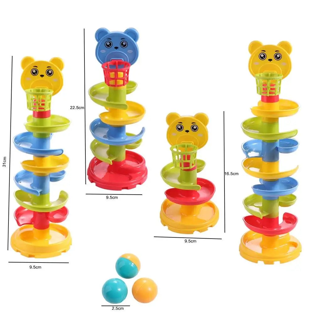 "Baby Puzzle Track Drop Roll & Swirling Tower Ball Set"