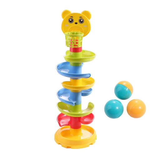 "Baby Puzzle Track Drop Roll & Swirling Tower Ball Set"