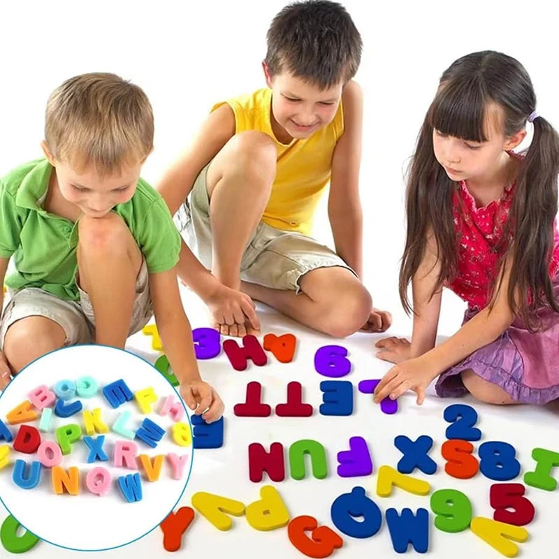 Baby Bath Floating EVA Foam Puzzle Toys Letter Number Traffic Cognitive Bathroom Game for gift