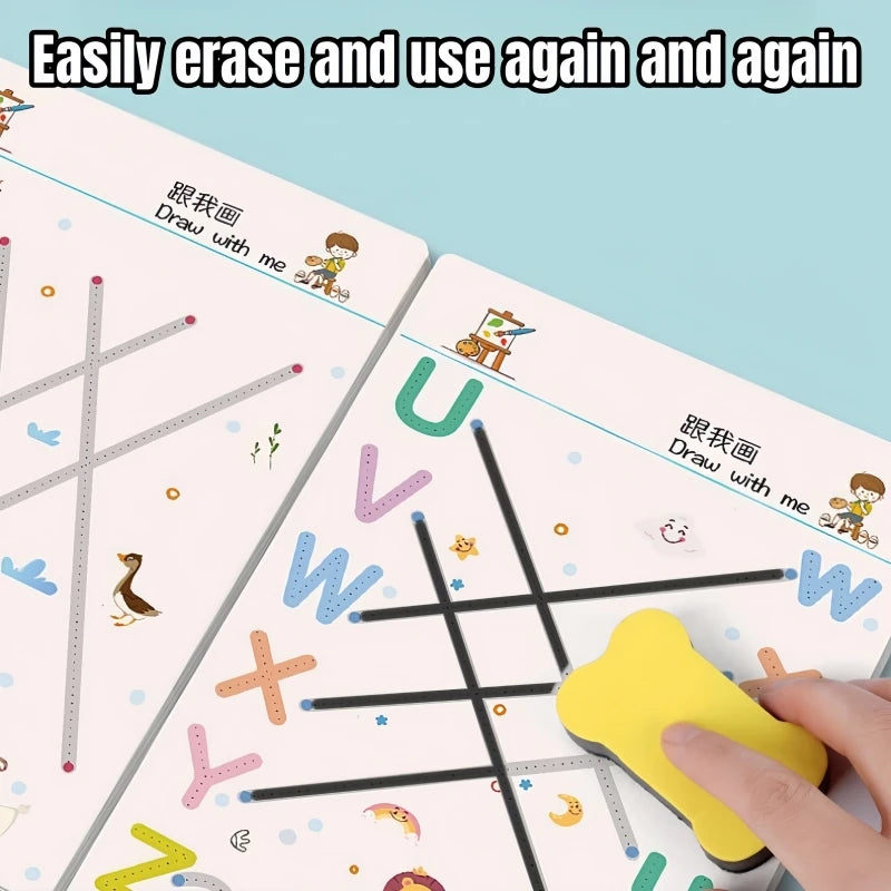 Reusable Montessori Pen Control Tracing Book for Kids