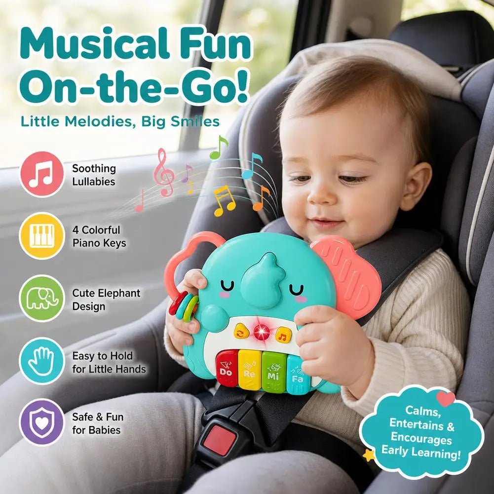 Cute Animal Piano Keyboard Toy Multi-Mode Sound Interactive Educational Music Gift for Toddlers