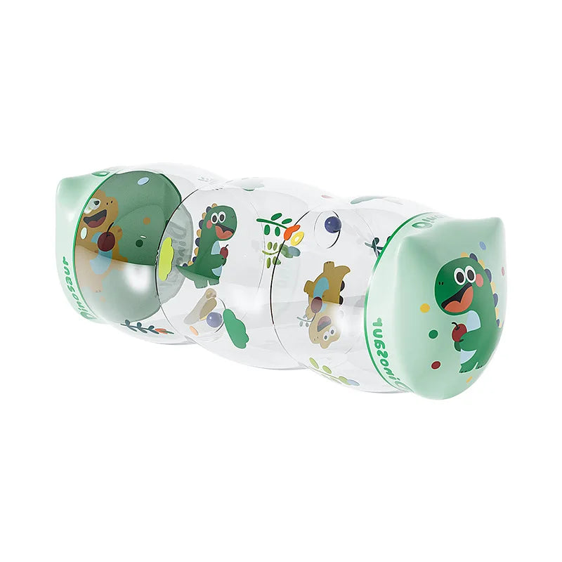 Baby Crawling Roller Activity Toy - Inflatable Sensory Roller with Ball Rattles