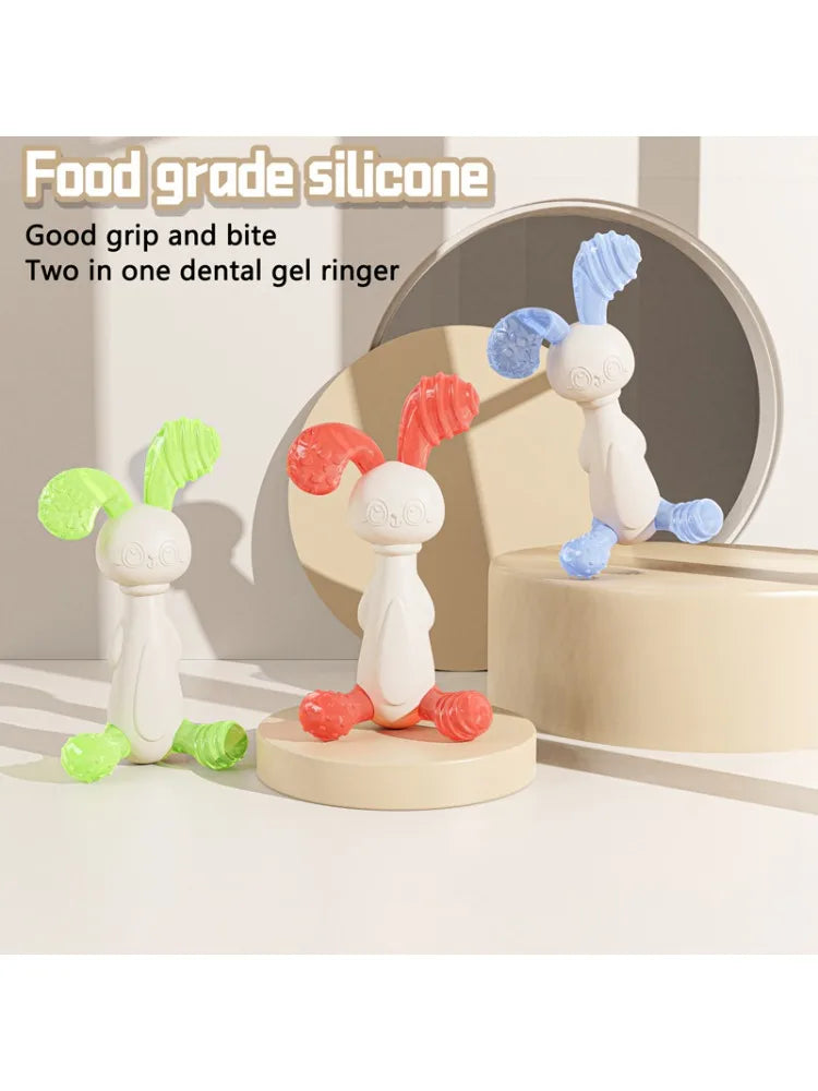 "Cute Baby Giraffe Silicone Teether - Soft Pain Relief Molar Toy"