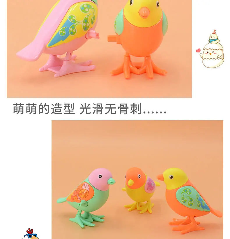 "Cartoon Winding Jumping Magpie Toy - Creative Clockwork Animal Gift"