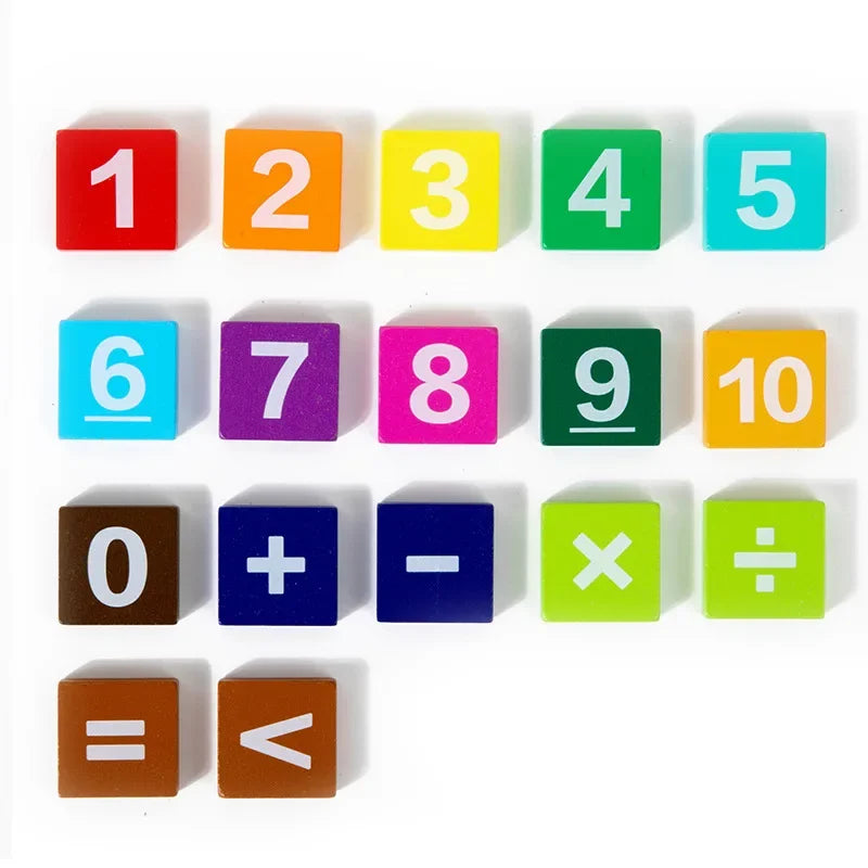 Wooden Finger Counting Math Toy – Montessori Early Educational Learning Game for Toddlers
