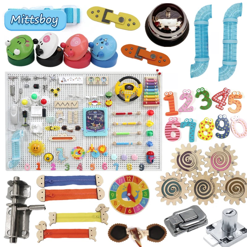 DIY Montessori Busy Board Lock, Switch & Latch Toy