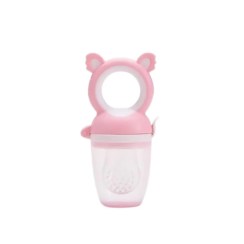 "Baby Silicone Fruit Feeder & Juice Extractor Pacifier - Teething Spoon"