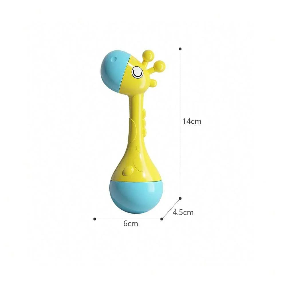 Baby First Hand Rattle Toy Soft Sound Plastic Early Childhood Sensory Development Gift