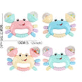 Interactive Newborn Baby Rattle & Teether Toy - Cute Cartoon Crab Sensory Teething Toy for Infants 0-36 Months, Early Development Hand-Grasp Shaking Rattle & Sound Play Toy (Random Color)