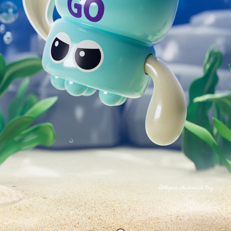 Cute Swimming Octopus Bath Toys (1-4 Pack) – Floating Curled Edge Pool & Bathtub Toys for Toddlers, Boys and Girls