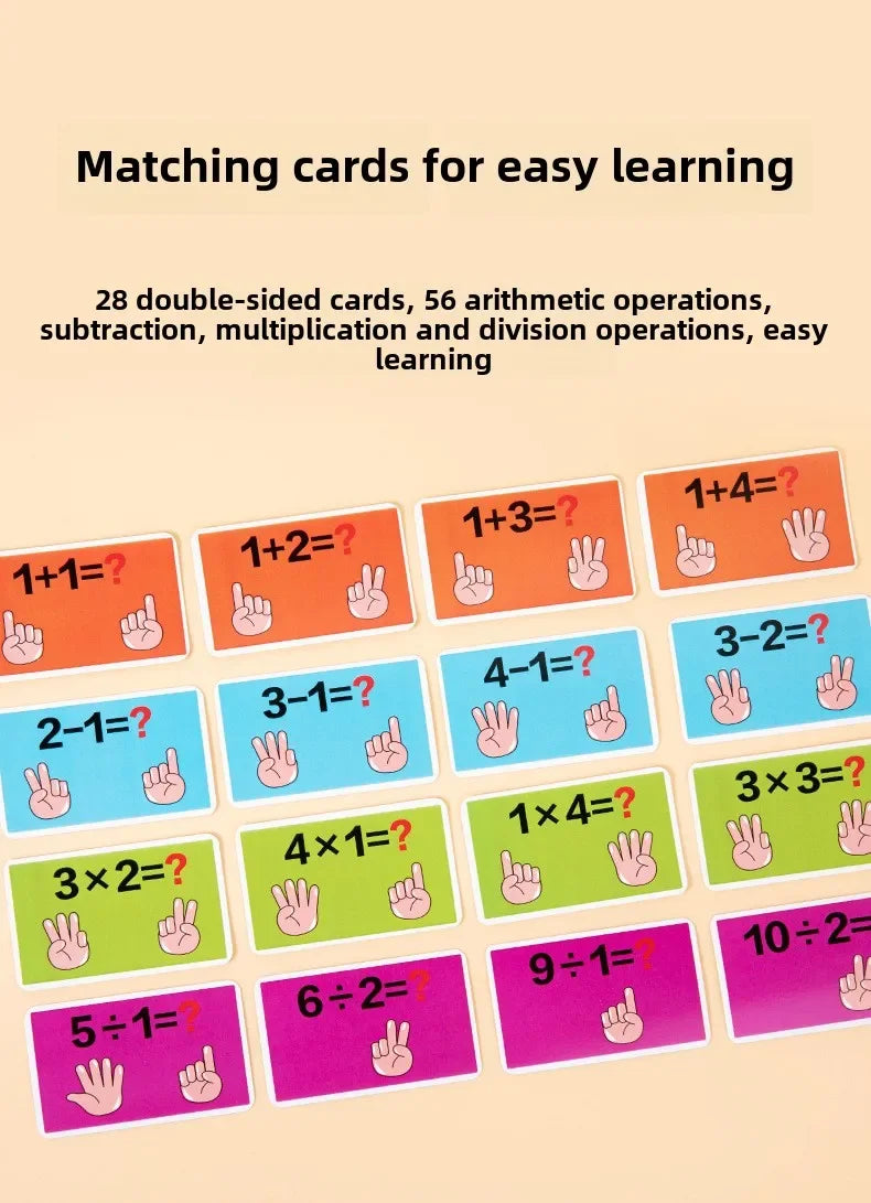 Wooden Finger Counting Math Toy – Montessori Early Educational Learning Game for Toddlers