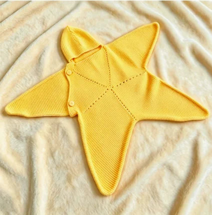 Cozy Winter Hand-Crocheted Starfish Baby Romper