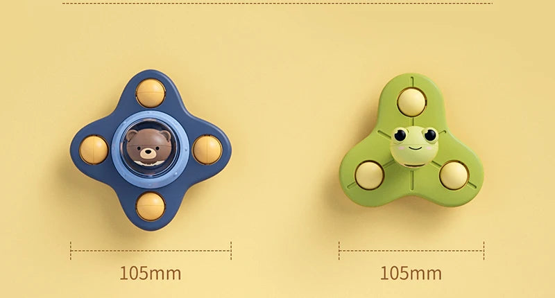 Baby Montessori Spin Cup Bath Toy - Suction Sensory Spinner & Rattle