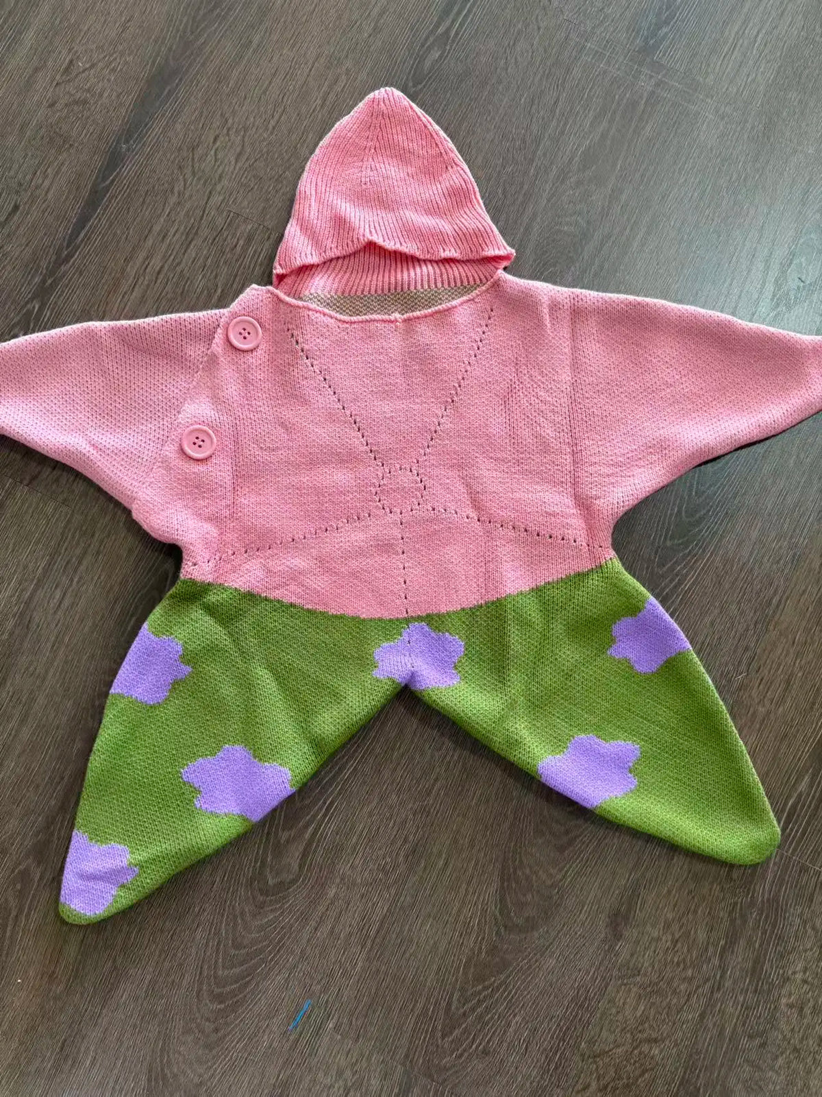 Cozy Winter Hand-Crocheted Starfish Baby Romper