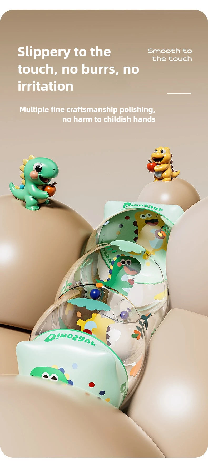 Baby Crawling Roller Activity Toy - Inflatable Sensory Roller with Ball Rattles