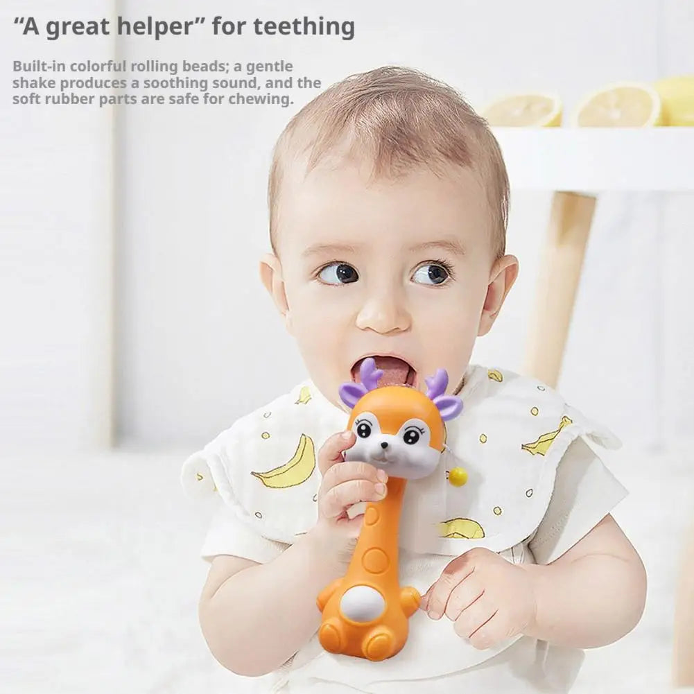 "Baby Hand Rattle & Sensory Grasp Toy - Soft Newborn Early Sound Toy"