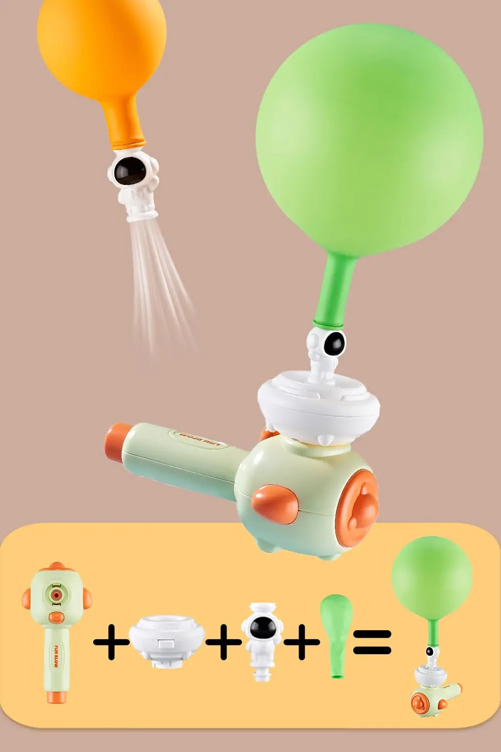 Montessori Floating Blow Pipe Ball Toy, Fine Motor Skill Trainer