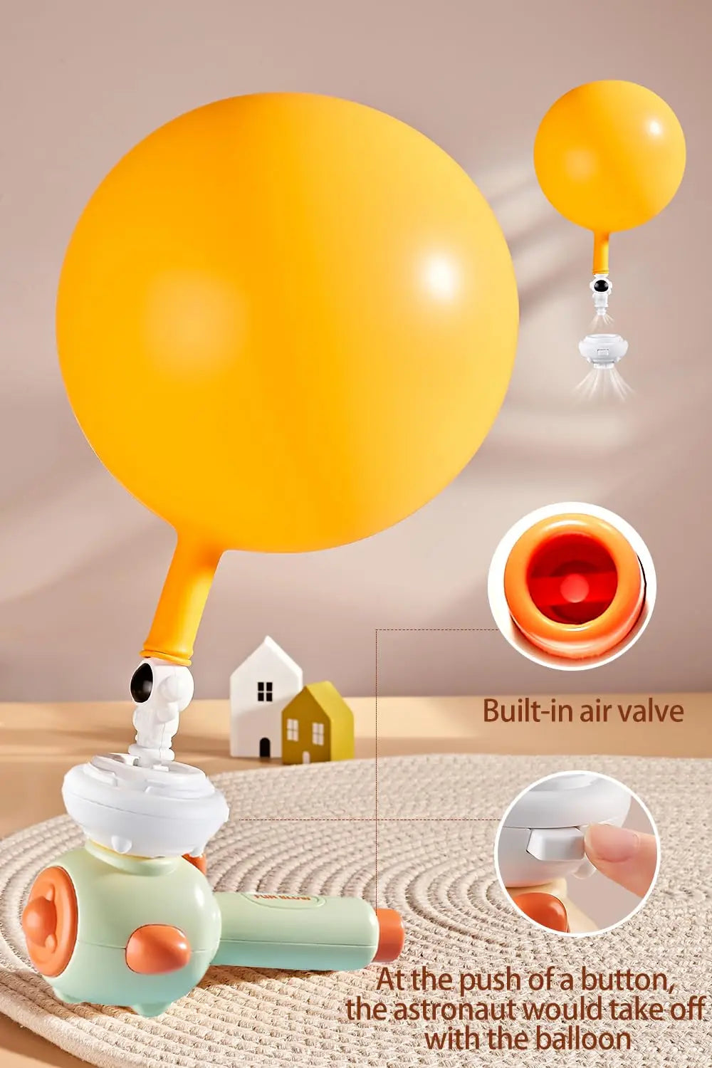 Montessori Floating Blow Pipe Ball Toy, Fine Motor Skill Trainer