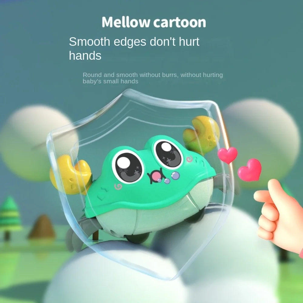 ABS Cartoon Baby Sensory Crawling Crab Toy Walking Running Interactive Early Educational Toy