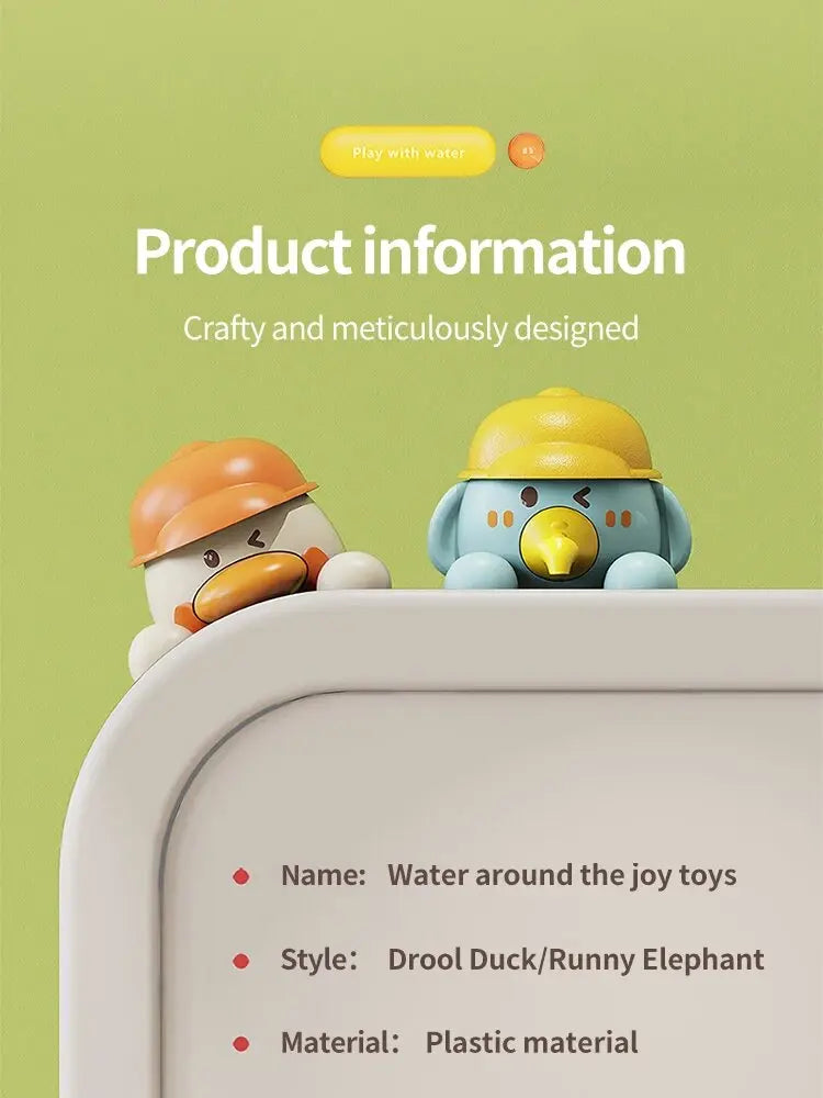 Water Wheel Suction Cup Bath Toy Set - Interactive Spinning Waterfall & Shower Sprinkler for Toddlers