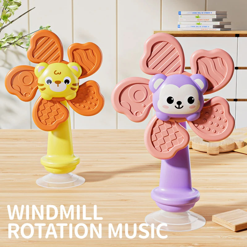 "Children High Chair Suction Cup Spinner - Montessori Travel Toy & Rattle"