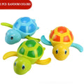 "Cartoon Animal Tortoise Wind-Up Baby Bath Toy - Swimming Turtle"