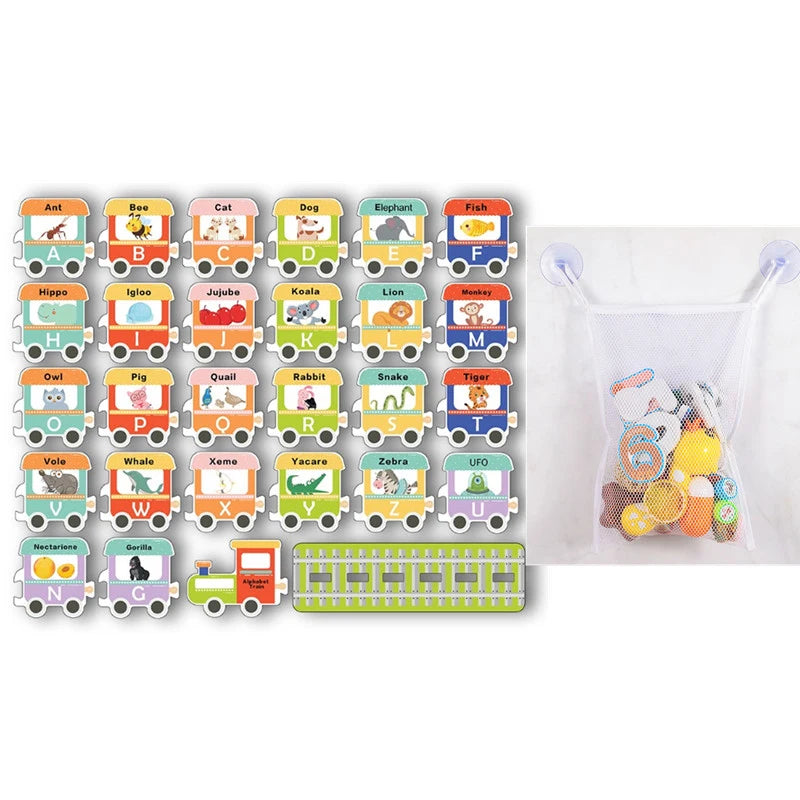 Baby Bath Floating EVA Foam Puzzle Toys Letter Number Traffic Cognitive Bathroom Game for gift