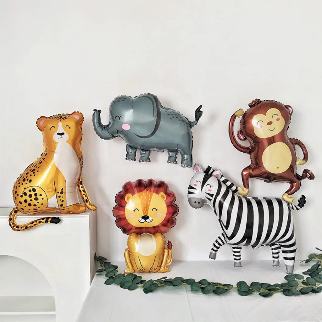 Animal Theme Foil Balloon Lion Rabbit Kids Birthday Decoration