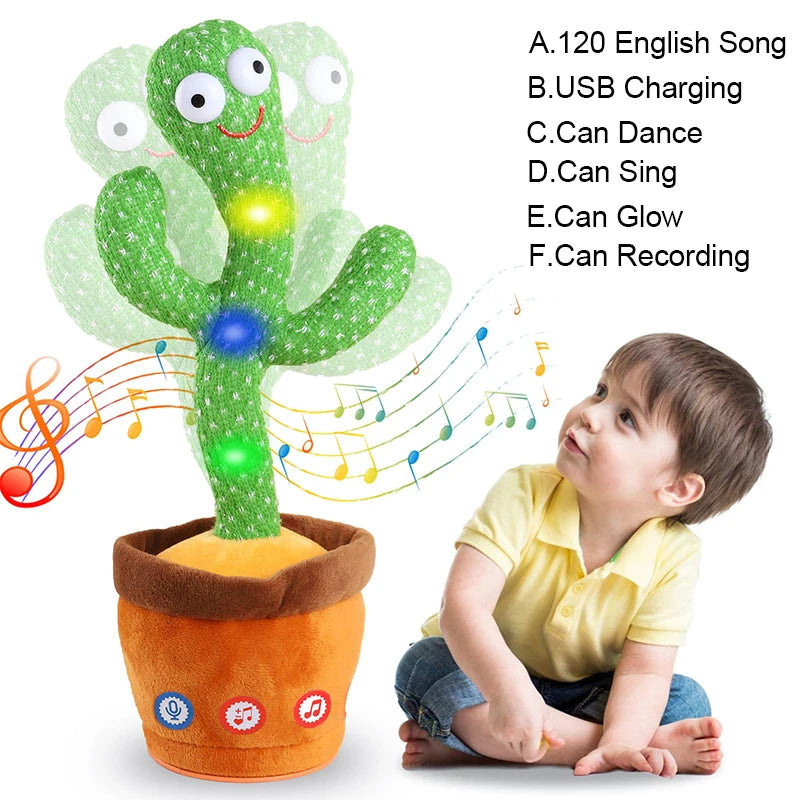 Dancing & Talking Cactus Plush Toy (120 Songs + Voice Repeat)