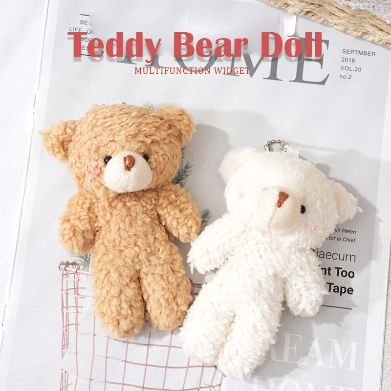 13cm Blush Bear Plush Toy Keychain - Cute Teddy Bear Stuffed Doll Pendant