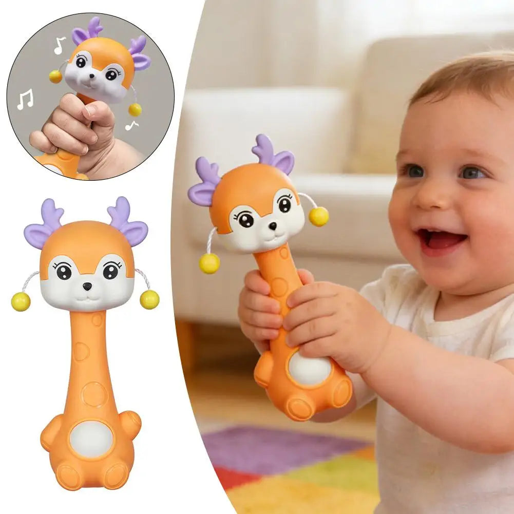 "Baby Hand Rattle & Sensory Grasp Toy - Soft Newborn Early Sound Toy"