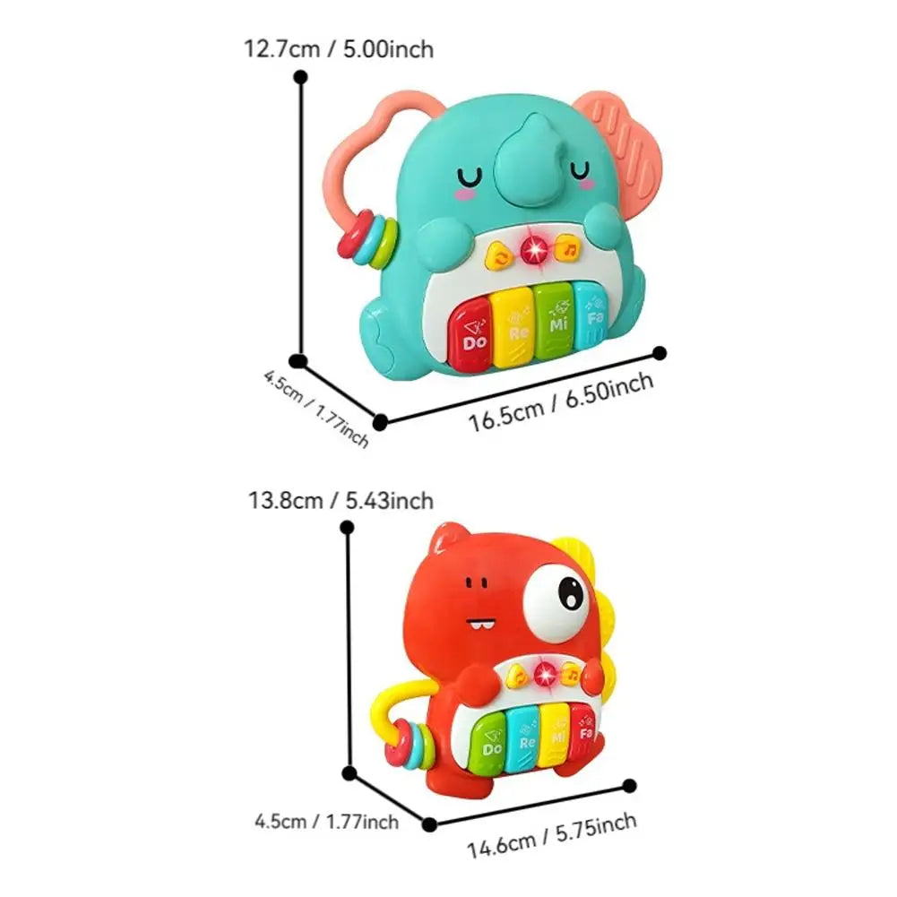 Cute Animal Piano Keyboard Toy Multi-Mode Sound Interactive Educational Music Gift for Toddlers