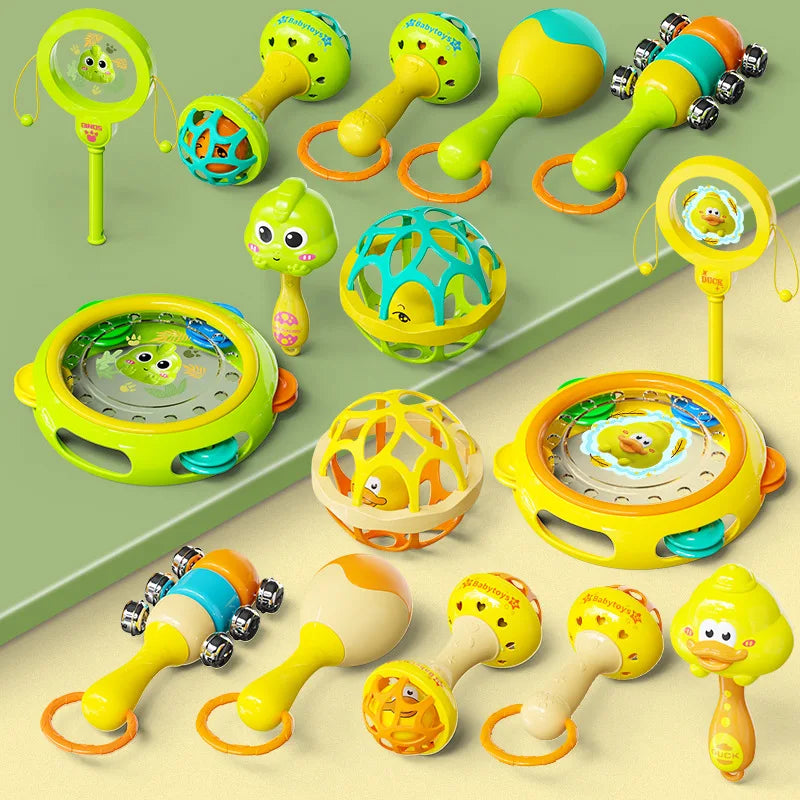 Baby Rattle Toys 0-12M, Colorful Sensory Shaker, Newborn Christmas Gift
