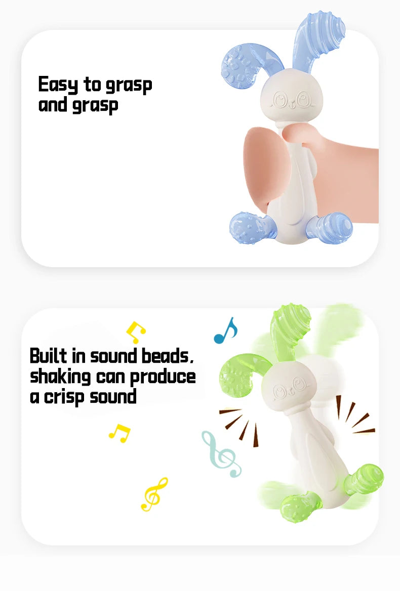 "Cute Baby Giraffe Silicone Teether - Soft Pain Relief Molar Toy"