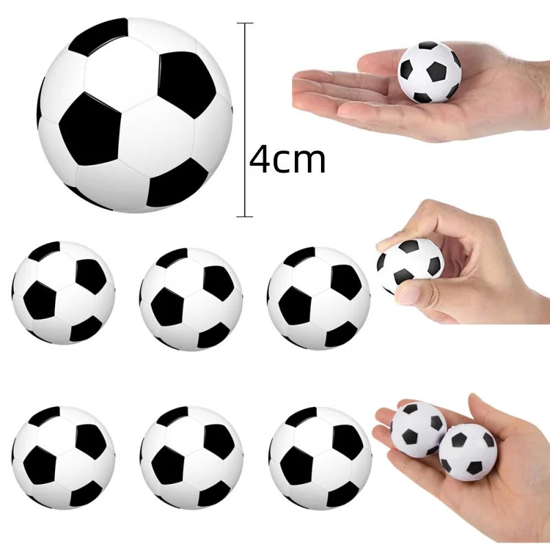 "1/24 Mini Sports Balls Pack - Foam Soccer & Football Anti-Stress Toys"