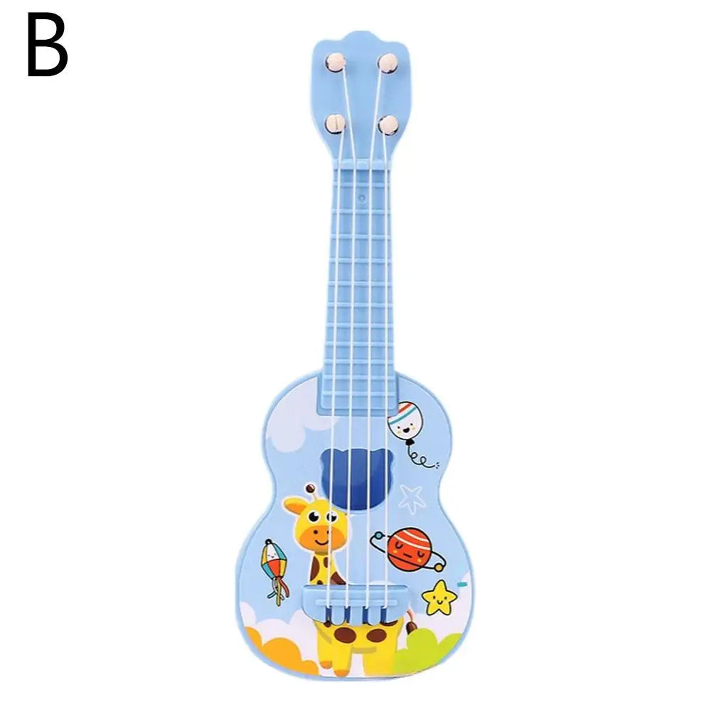 Mini Simulation Ukulele Guitar Toy for Kids - 4-String Educational Musical Instrument for Toddlers, Beginner Rhythm Acoustic Guitar Toy for Boys & Girls Birthday Gifts