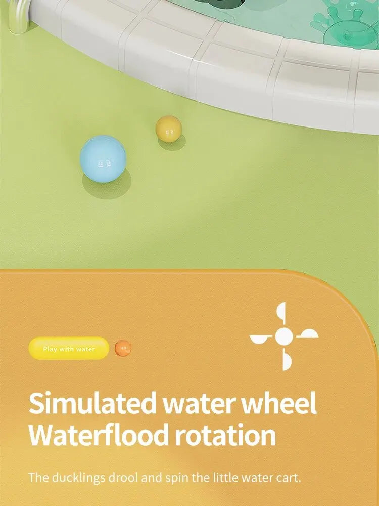 Water Wheel Suction Cup Bath Toy Set - Interactive Spinning Waterfall & Shower Sprinkler for Toddlers