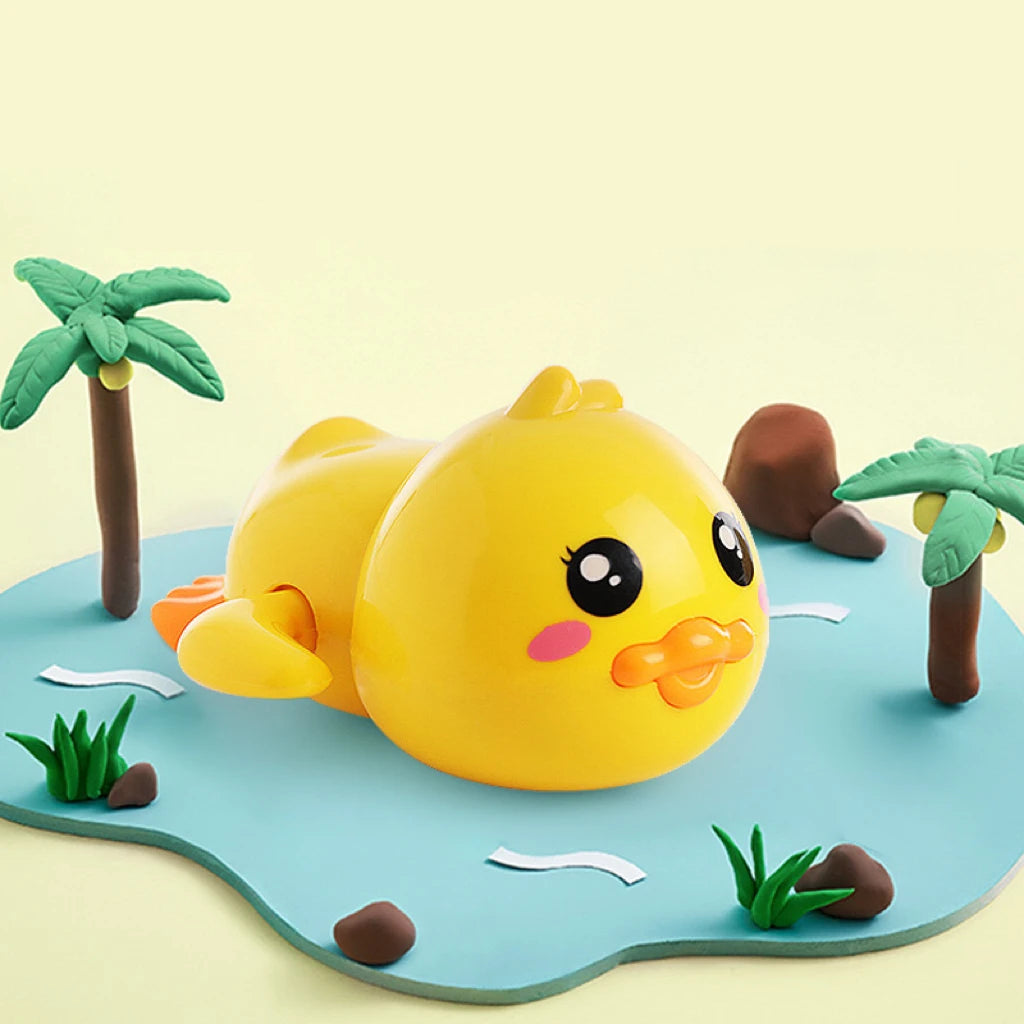 1 Pcs Baby Bath Toy Swimming Floating Duck Cute Water Play Interactive Toy for Kids