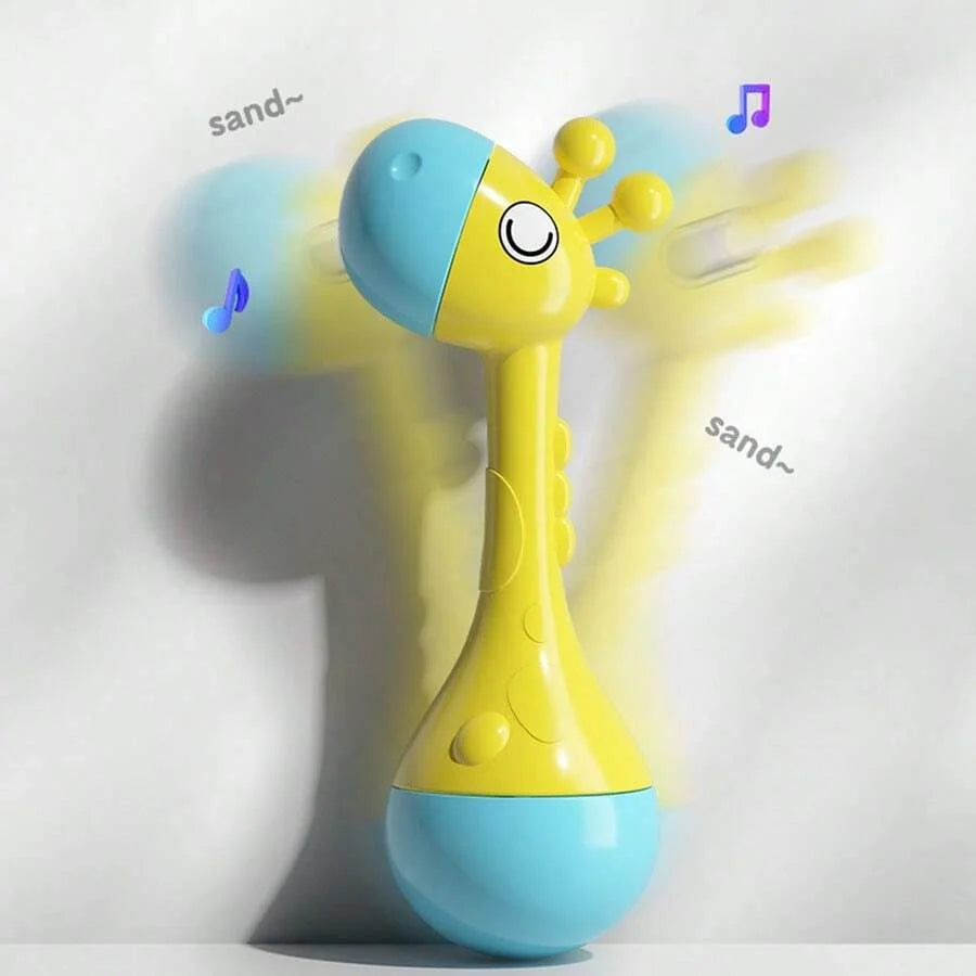 Baby First Hand Rattle Toy Soft Sound Plastic Early Childhood Sensory Development Gift